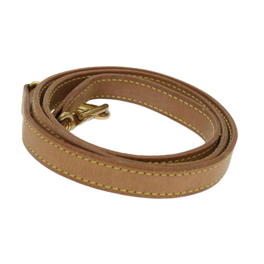 LOUIS VUITTON Shoulder Strap Leather 36.2"" Beige LV Auth - Picture 2 of 7